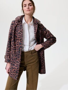 Jane Post Iconic Princess Slicker Leopard Raincoat NWT XS Fits US 2-4